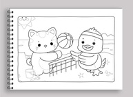 Livro de Colorir Cute & Comfy Super Special: Esportes ao Ar Livre + Caneta - imagem 3