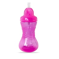 Copo Com Canudo Flip-It 300ml Nuby Rosa/Verde - Seguro, Antivazamento e Livre de BPA - imagem 2