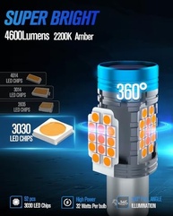 Lâmpada LED Âmbar CANBUS 7507 BAU15S PY21W: Seta Livre de Erros para Hyundai Elantra, Accent e Santa Fe - imagem 4
