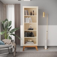 Estante Livreiro 4 Prateleiras com Pés em MDF - Design Moderno e Versátil - imagem 4