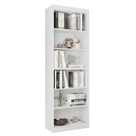 Organizador Livreiro Padrão em Madeira Branco - Design Moderno para Sala, Escritório e Quarto - imagem 1