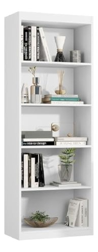 Estante Livreiro 5 Nichos Branco - Organize com Estilo e Praticidade - imagem 5