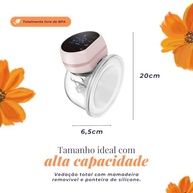 Bomba de Tirar Leite Elétrica Portátil Mãos Livres – 3 Modos, 10 Níveis de Sucção, Coletor 180ml - imagem 4