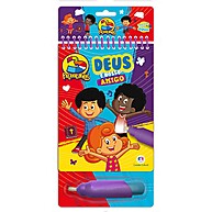 Livro 3 Palavrinhas - Deus é Nosso Amigo: Pinte com Água e Reze com Alegria! - imagem 1