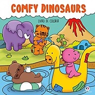 Livro de Colorir Dinossauros: Relaxamento e Criatividade - imagem 1