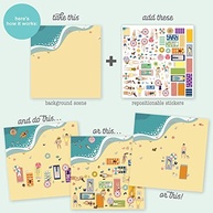 Sticker & Chill — Wanderlust — Livro de Adesivos Reposicionáveis para Relaxar — Atividade Criativa sem Tela para Adultos - imagem 5
