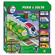 Livro Trens: Aventura Ferroviária Puxa e Solta! - imagem 1