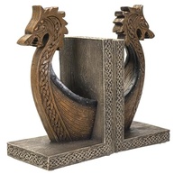 Suportes de Livros Dragon Viking - Design Nórdico com Detalhes de Navio para Decoração e Organização - imagem 5