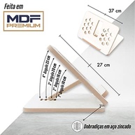 Apoio de Leitura Ergonômico para Livros e Notebook - 4 Ângulos Ajustáveis, MDF Ecológico, Dobrável e Portátil - imagem 3
