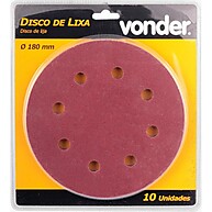 Lixa para Lixadeira de Teto VONDER: Kit 10 Unidades Grão 180 - imagem 1