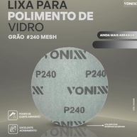 Lixa P240 para Polimento de Vidro Vonixx - 5 Polegadas | Acabamento Profissional e Sem Riscos - imagem 3