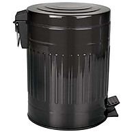 Lixeira Retrô Preta 5L Inox – Elegância e Praticidade - imagem 1