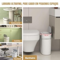 Lixeira Automática 12L com Sensor de Movimento Inteligente - Design Moderno e à Prova d'Água - imagem 4