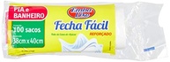 Embalixo Saco para Lixo Fecha Fácil Pia e Banheiro Branco - 100 Unidades - imagem 2