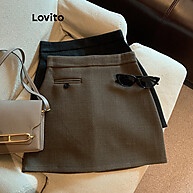 Saia Casual Assimétrica com Bolso Lovito LNE40567 - imagem 2