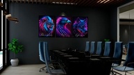 Kit 3 Quadros Decorativos Disciplina Execução Foco - Leão, Lobo e Águia - imagem 5