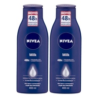 Loção Hidratante Nívea Milk: Kit com 2 Unidades de 400ml para Pele Seca - imagem 1
