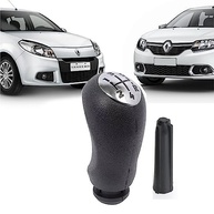 Manopla Bola de Câmbio Cromada Renault Logan Sandero Duster Fluence Megane - Toque Premium - imagem 2