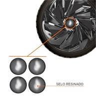 Jogo de Calotas Nitro Black 13" para Sandero, Logan, Clio e mais + Selo Resinado - imagem 3