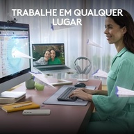 Teclado sem fio Logitech Signature Slim K950 Com Easy-Switch para até 3 dispositivos, Digitação Silenciosa, Conexão Bluetooth ou Receptor USB Logi Bolt Incluso e Layout US INTL - Grafite - imagem 2