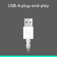 Headset com fio USB Logitech H390 com Almofadas Confortáveis, Controles de Áudio Integrado e Microfone com Redução de Ruído - Preto - imagem 5