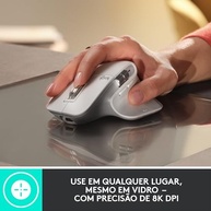 Mouse sem fio Logitech MX Master 3S com Sensor Darkfield para Uso em Qualquer Superfície, Design Ergonômico, Clique Silencioso, Conexão USB ou Bluetooth - Grafite - imagem 2