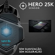 Mouse Gamer Logitech G502 HERO com RGB LIGHTSYNC, Ajustes de Peso, 11 Botões Programáveis e Sensor HERO 25K - imagem 2