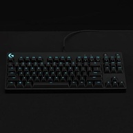 Teclado Mecânico Gamer Logitech G PRO com Layout US, RGB LIGHTSYNC, Design TKL, Cabo Destacável e Switch Exclusivo GX Blue Clicky - imagem 2