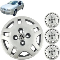 Jogo 4 Calotas Aro 13 VW Gol G4 2006-2014 Grid 021CA com Adesivo Logo Resinado - imagem 2