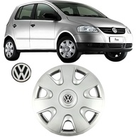 Jogo 4 Calotas Aro 15 VW Fox City 2003-2009 Grid GR066AR com Adesivo Logo Resinado - imagem 3