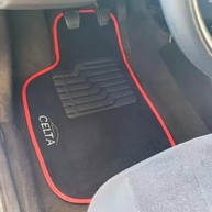 Tapete Automotivo Vermelho Carpete para Celta 2001-2015 com Logo Exclusivo - imagem 5