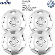 Jogo 4 Calotas Aro 13 VW Gol G3/G4 (2000-2014) Grid GR060CA com Adesivo Resinado Logo VW - imagem 4