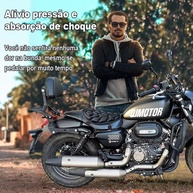Almofada de Assento para Moto: Conforto Lombar, Antiderrapante e Respirável | Selim Confortável 30mm - imagem 3