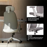 Cadeira Ergonômica Belena com Encosto Mesh, Apoio Lombar e Ajuste de Altura, Espuma 50d, Braços 3D – Conforto e Estética para Ambientes Modernos - imagem 5