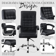 Cadeira de Escritório Presidente com Suporte Lombar Ergonômico e Encosto Alto - Conforto Premium para Jornadas Produtivas - imagem 4