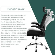 Cadeira de Escritório Ergonômica com Malha Respirável, Apoio Lombar e Reclinável | Conforto Premium para Home Office - imagem 4