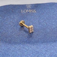 Piercing Labret Titânio G23 18k Gold - Lomiss - imagem 2