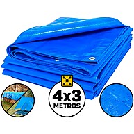 Lona Impermeável 4x3m: Proteção Multiuso! - imagem 1