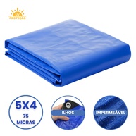 Lona Impermeável 5x4 Azul Starfer: Proteção Total! - imagem 1
