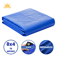 Lona Plástica Impermeável Azul 8x4 Starfer – Proteção Total - imagem 1