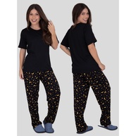Pijama Feminino Conforto: Manga Curta e Calça Longa - imagem 2