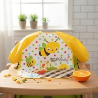 Babador Blusa Infantil com Manga Longa Impermeável - Proteção Total Durante Refeições e Brincadeiras - imagem 4