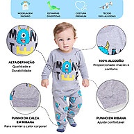 Pijama Bebê Menino: Kit 2 Pijamas Manga Longa! - imagem 2
