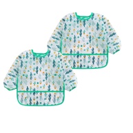 Babador Manga Longa Impermeável BLW - Kit com 2 Unidades Estampa Cactus - imagem 1
