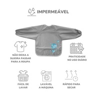 Babador Manga Longa Impermeável - Babador Blw Com Mangas - imagem 3