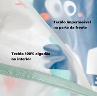 Babador Manga Longa à Prova d'Água com Estampa de Unicórnio - Proteção Dupla Contra Migalhas - imagem 3