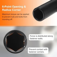 Soquete de Impacto Profundo 11mm 1/2" Extra Longo - Precisão e Durabilidade CR-V - imagem 5