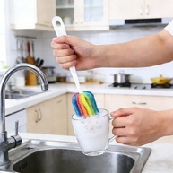 Escova de Limpeza Multiuso com Cabo Longo - Ideal para Mamadeiras, Copos e Utensílios - imagem 1