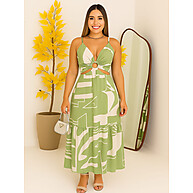Vestido Longo Decote Argola: Elegância e Conforto - imagem 3