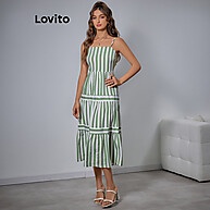 Vestido Listrado Elegante Lovito: Seu Novo Look! - imagem 2